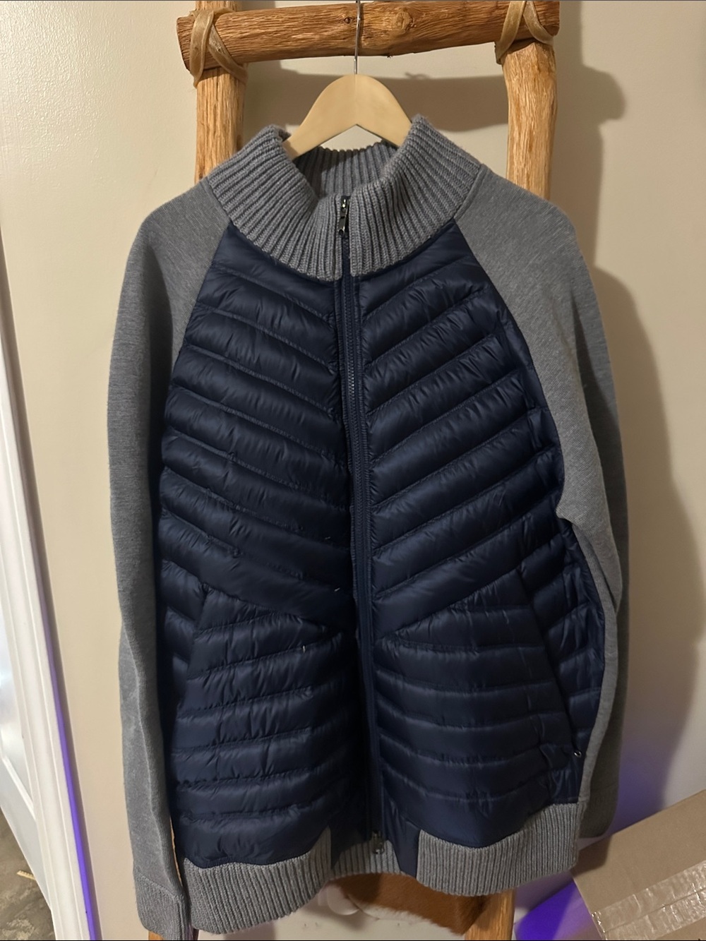 Lululemon Athletica Wool & Down Insulated Zip up Sweater Jacket